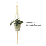 Vintage Macrame Hanging Baskets Cotton Handmade Flowerpot Net Plant Hanger Holder Hanging Flowerpot Basket Pots Holder