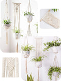 Vintage Macrame Hanging Baskets Cotton Handmade Flowerpot Net Plant Hanger Holder Hanging Flowerpot Basket Pots Holder