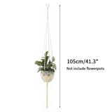 Vintage Macrame Hanging Baskets Cotton Handmade Flowerpot Net Plant Hanger Holder Hanging Flowerpot Basket Pots Holder