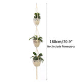 Vintage Macrame Hanging Baskets Cotton Handmade Flowerpot Net Plant Hanger Holder Hanging Flowerpot Basket Pots Holder