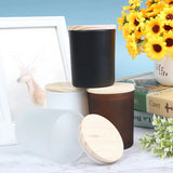 Candle Cup Environmentally Soybean Candle Glass Bottle with Wooden Lid Scented Candlesbirthday Candle Candle Jars Decoracion