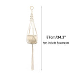 Vintage Macrame Hanging Baskets Cotton Handmade Flowerpot Net Plant Hanger Holder Hanging Flowerpot Basket Pots Holder