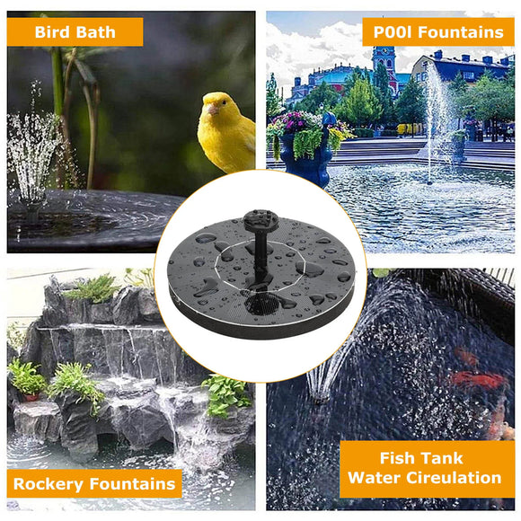 6V 0.5W Solar Fountain Watering Kit Power Solar Pump Pool Pond Submersible Floating Solar Panel Water Fountain for Garden