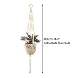 Vintage Macrame Hanging Baskets Cotton Handmade Flowerpot Net Plant Hanger Holder Hanging Flowerpot Basket Pots Holder