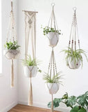 Vintage Macrame Hanging Baskets Cotton Handmade Flowerpot Net Plant Hanger Holder Hanging Flowerpot Basket Pots Holder