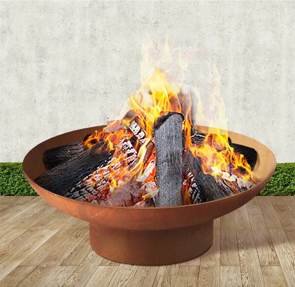 Fire Pit Bowl Cast Iron Rustic 80Cm