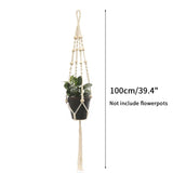 Vintage Macrame Hanging Baskets Cotton Handmade Flowerpot Net Plant Hanger Holder Hanging Flowerpot Basket Pots Holder