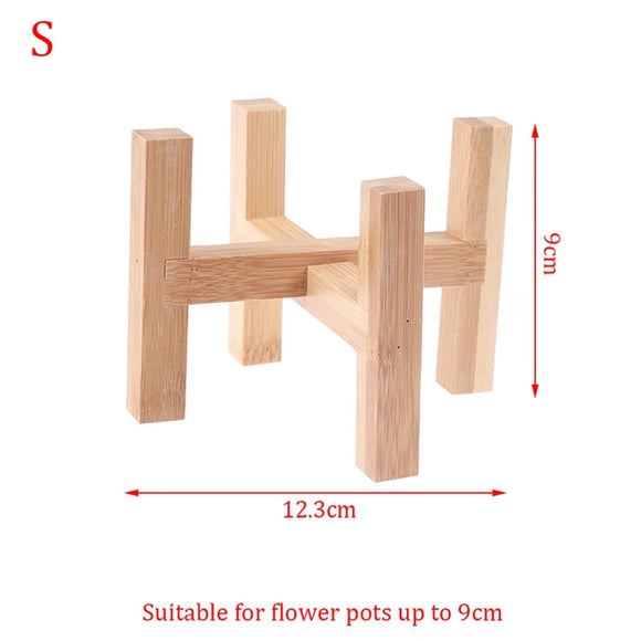 Free Standing Flower Pot Rack Bonsai Holder Garden Indoor Display Plant Stand Shelf Wood Planter Pot Trays for Home Decoration