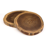 Acacia Cutting Board with Live Edge Bark Creative Natural Tree Stump Irregular Shape Kitchen Chopping Block Cheese Boards