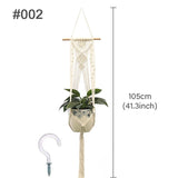 Hanging Plant Handmade Macrame Plant Hanger Flower Pot Planter Hanger Wall Decor Courtyard Garden Hanging Planter Hanging Basket