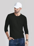 4 Pieces: Men'S Dry Moisture Wiry Sweat Sports Performance Long Sleeve round Neck T-Shirt