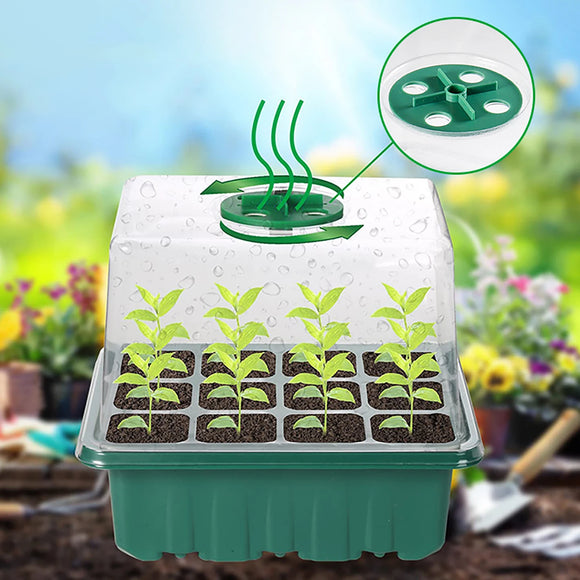 LED Grow Light 6/12 Holes Seed Starter Trays Plant Grow Box Seedling Trays Germination Indoor Gardening Germination Tool