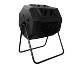 160L Tumbling Garden Compost Bin Heavy Duty with Easy Turn, Dual Chamber and Internal Churn Fins