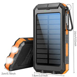 10000Mah Solar Power Bank for Summer Gift, Dual USB Output Port Power Bank with Flashlight, Portable Wireless Car Charger, Solar Power Bank Charger for Iphone, Smartphone Charging Accessories