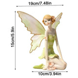 Resin Elf Angel Ornaments Decorative Figurines for Home and Office