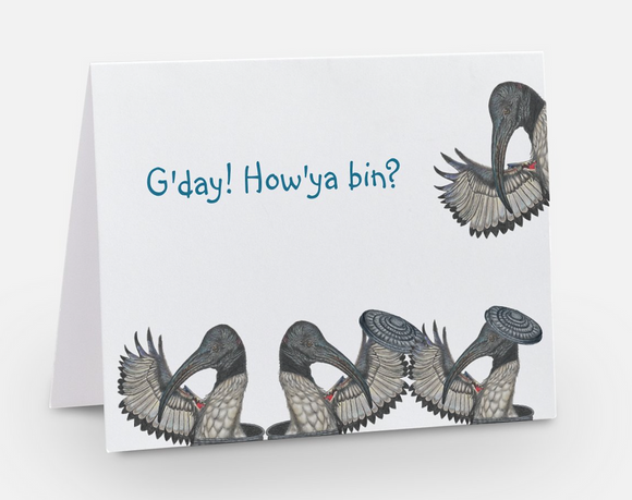 Blank Bin Chickens greeting Card by Samara Dixon