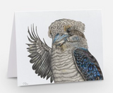 Blank Kookaburra greeting card by Samara Dixon