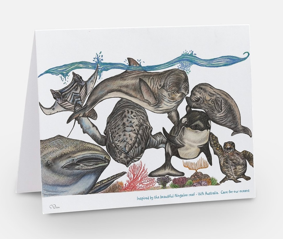 Blank Ningaloo greeting card by Samara Dixon