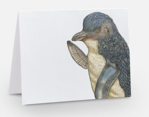 Blank Penguin greeting card by Samara Dixon