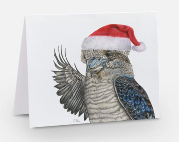 Kookaburra Christmas Card by Samara Dixon