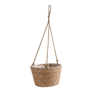 Woven Straw Hanging Planter