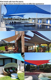 Dark Green Waterproof Sun Shade Sail Square Rectangle Triangle Garden Terrace Canopy Pool Shade Camp Hiking Yard Awning