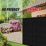 Black Privacy Screen Fence -Heavy Duty Fencing Mesh Shade Net Cover for Wall Garden Backyard Yard , Deck, Balcony