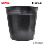 50/100pcs Plastic Plant Nursery Flowerpot