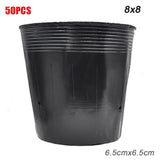 50/100pcs Plastic Plant Nursery Flowerpot