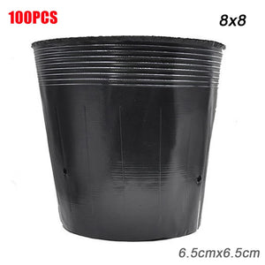 50/100pcs Plastic Plant Nursery Flowerpot