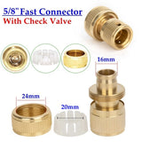 1pc 1/2'' 5/8" 3/4" Water Hose Quick Connectors Brass