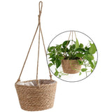 Woven Straw Hanging Planter