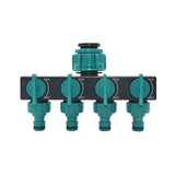 Drip Irrigation 4-Way Garden Tap Water Splitter Water Pipe 4 way Splitter Irrigation Valve Quick Connector  Female 1/2 "3/4" 1"