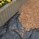 Tewango 100gsm Heavy Duty Lined Weed Control Fabric Landscaping Ground Cover Membrane 2x5M/1x10M