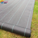 Tewango 100gsm Heavy Duty Lined Weed Control Fabric Landscaping Ground Cover Membrane 2x5M/1x10M