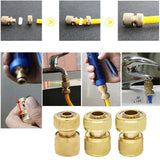 1pc 1/2'' 5/8" 3/4" Water Hose Quick Connectors Brass