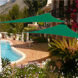 Dark Green Waterproof Sun Shade Sail Square Rectangle Triangle Garden Terrace Canopy Pool Shade Camp Hiking Yard Awning