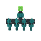 Drip Irrigation 4-Way Garden Tap Water Splitter Water Pipe 4 way Splitter Irrigation Valve Quick Connector  Female 1/2 "3/4" 1"