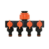 Drip Irrigation 4-Way Garden Tap Water Splitter Water Pipe 4 way Splitter Irrigation Valve Quick Connector  Female 1/2 "3/4" 1"