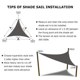 Dark Green Waterproof Sun Shade Sail Square Rectangle Triangle Garden Terrace Canopy Pool Shade Camp Hiking Yard Awning