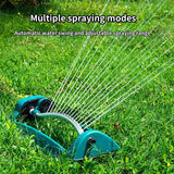 Automatic Watering System for Lawns and Agriculture - 15 Hole Swivel Nozzle Sprinkler with 120° Rotation for Maximum Coverage