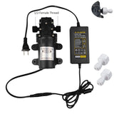 Black 6M~18M Garden Electric Pump Water Mist Spray With 12V PowerAdapter Nebulizer For Flowers Plant Greenhouse Patio Irrigation