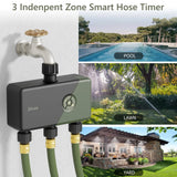 Diivoo WiFi Garden Watering Timers 1/2/3 Zone Drip Irrigation Indoor/Outdoor Programmable Controller Automatic Valve Alexa Voice