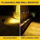 2/7LED Solar Outdoor Light Solar Spot Light Waterproof Yard Landscape Lighting Wall Lights Pathway Garden Decoration Light