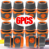 1-6PCS Garden Hose Adapter 1/2" Hose Quick Connectors