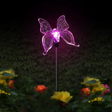 Solar Powered Garden Light LED Butterfly Dragonfly Bird Shape Landscape Light Outdoor Waterproof Decorative Light For Lawn Patio