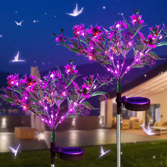 Solar Garden Light Phalaenopsis Flower Light LED Orchids