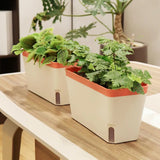 Double Layer Self Watering Plant Pot Durable Indoor Flower Planter Box Modern Stylish Indoor for Flowers