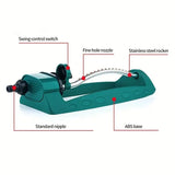 Automatic Watering System for Lawns and Agriculture - 15 Hole Swivel Nozzle Sprinkler with 120° Rotation for Maximum Coverage