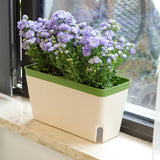 Double Layer Self Watering Plant Pot Durable Indoor Flower Planter Box Modern Stylish Indoor for Flowers